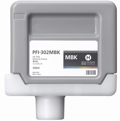 Premium Quality Matte Black Inkjet Cartridge compatible with Canon 2215B001AA (PFI-302MBK)
