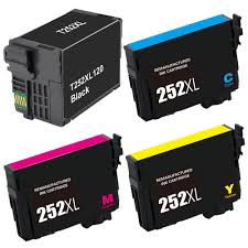 Premium Quality Black, Cyan, Magenta, Yellow Inkjet Cartridges compatible with Epson T252XL-BCS (T252XL120,T252220,T252320,T252420)