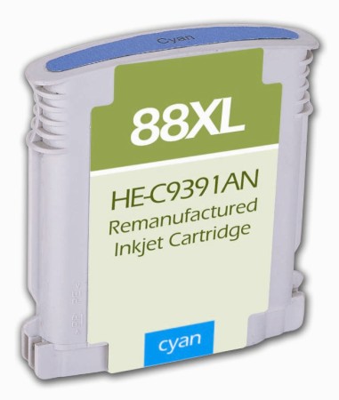 Premium Quality Cyan Inkjet Cartridge compatible with HP C9391AN (HP 88XL)