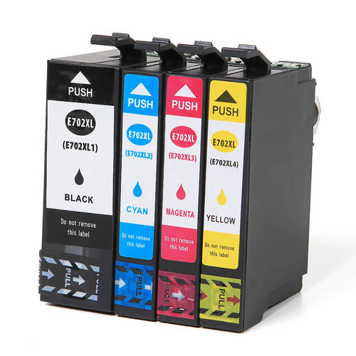 Premium Quality Black, Cyan, Magenta, Yellow High Yield Ink Cartridges compatible with Epson T702XL0-420-S (Epson 702XL)